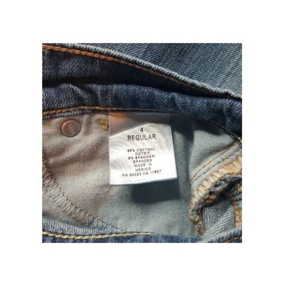 Womens Old Navy The Flirt Stretch Size 4 Blues Jeans Distressed Raw Hem - Picture 10 of 10